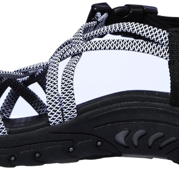 Women's Flip-Flop Sandals Rubber Sole Fabric Upper Buckle Closure Cushion - Picture 5 of 6